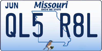 MO license plate QL5R8L