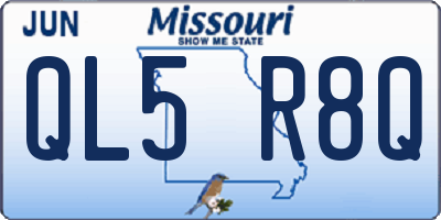 MO license plate QL5R8Q