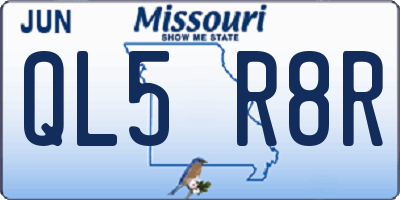 MO license plate QL5R8R