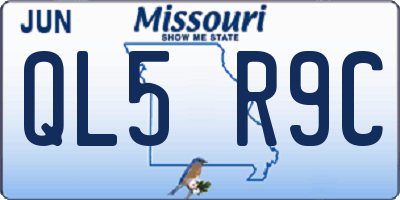 MO license plate QL5R9C