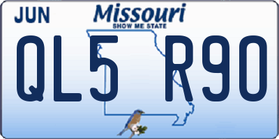 MO license plate QL5R9O