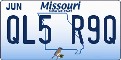 MO license plate QL5R9Q