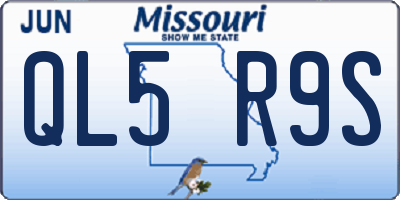 MO license plate QL5R9S