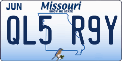 MO license plate QL5R9Y