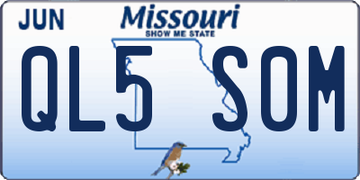 MO license plate QL5S0M