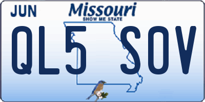 MO license plate QL5S0V