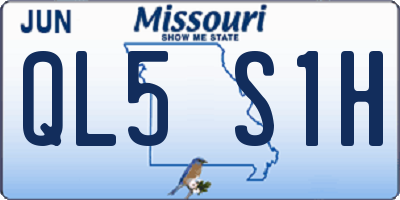 MO license plate QL5S1H