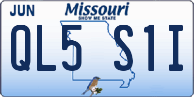 MO license plate QL5S1I