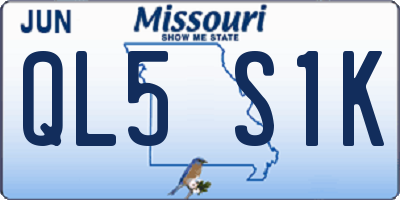 MO license plate QL5S1K