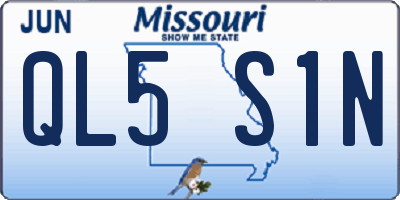 MO license plate QL5S1N