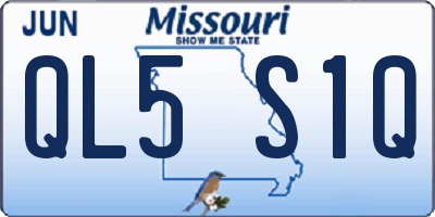 MO license plate QL5S1Q