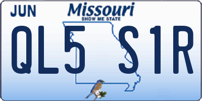 MO license plate QL5S1R