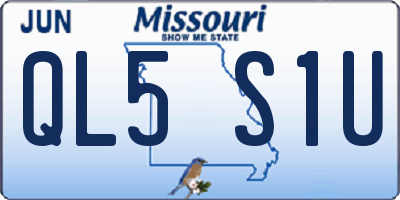 MO license plate QL5S1U