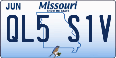 MO license plate QL5S1V