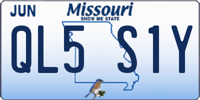 MO license plate QL5S1Y