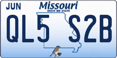 MO license plate QL5S2B