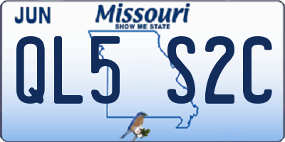 MO license plate QL5S2C