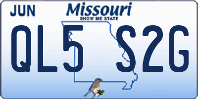 MO license plate QL5S2G