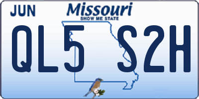 MO license plate QL5S2H