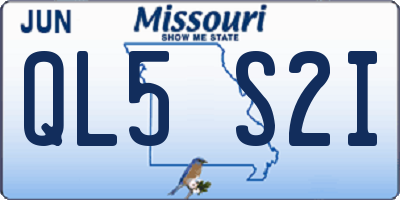 MO license plate QL5S2I