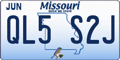 MO license plate QL5S2J