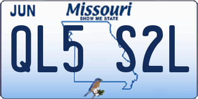 MO license plate QL5S2L