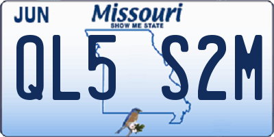 MO license plate QL5S2M