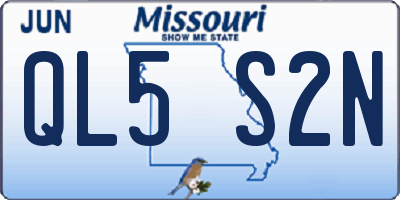 MO license plate QL5S2N