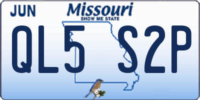 MO license plate QL5S2P