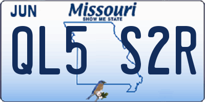 MO license plate QL5S2R