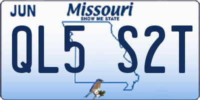 MO license plate QL5S2T