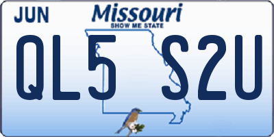MO license plate QL5S2U