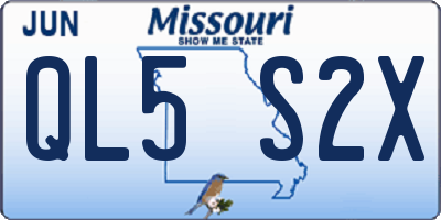 MO license plate QL5S2X