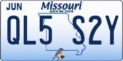 MO license plate QL5S2Y