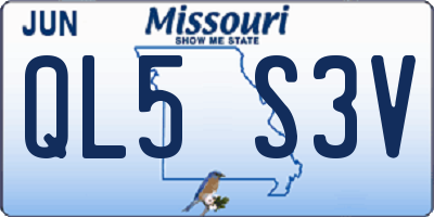 MO license plate QL5S3V