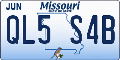 MO license plate QL5S4B