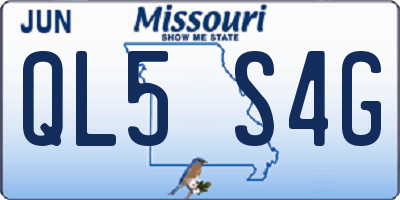 MO license plate QL5S4G