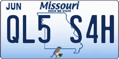 MO license plate QL5S4H
