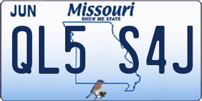 MO license plate QL5S4J