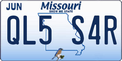 MO license plate QL5S4R