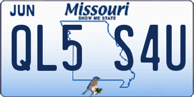 MO license plate QL5S4U