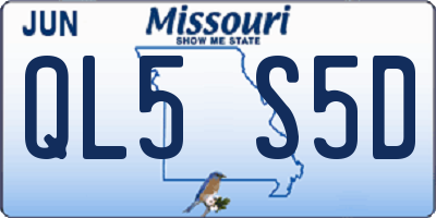 MO license plate QL5S5D