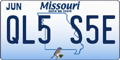 MO license plate QL5S5E