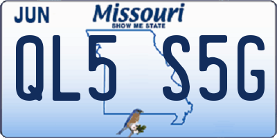 MO license plate QL5S5G