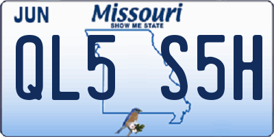 MO license plate QL5S5H
