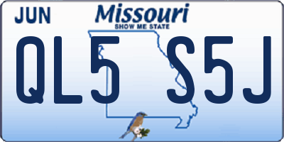 MO license plate QL5S5J