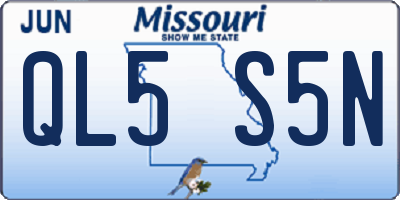 MO license plate QL5S5N