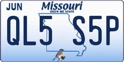 MO license plate QL5S5P