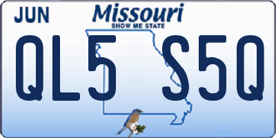 MO license plate QL5S5Q