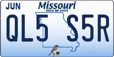 MO license plate QL5S5R